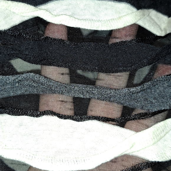 Camille and Co. Cape like Jacket Size Large. Black and white - Picture 2 of 6